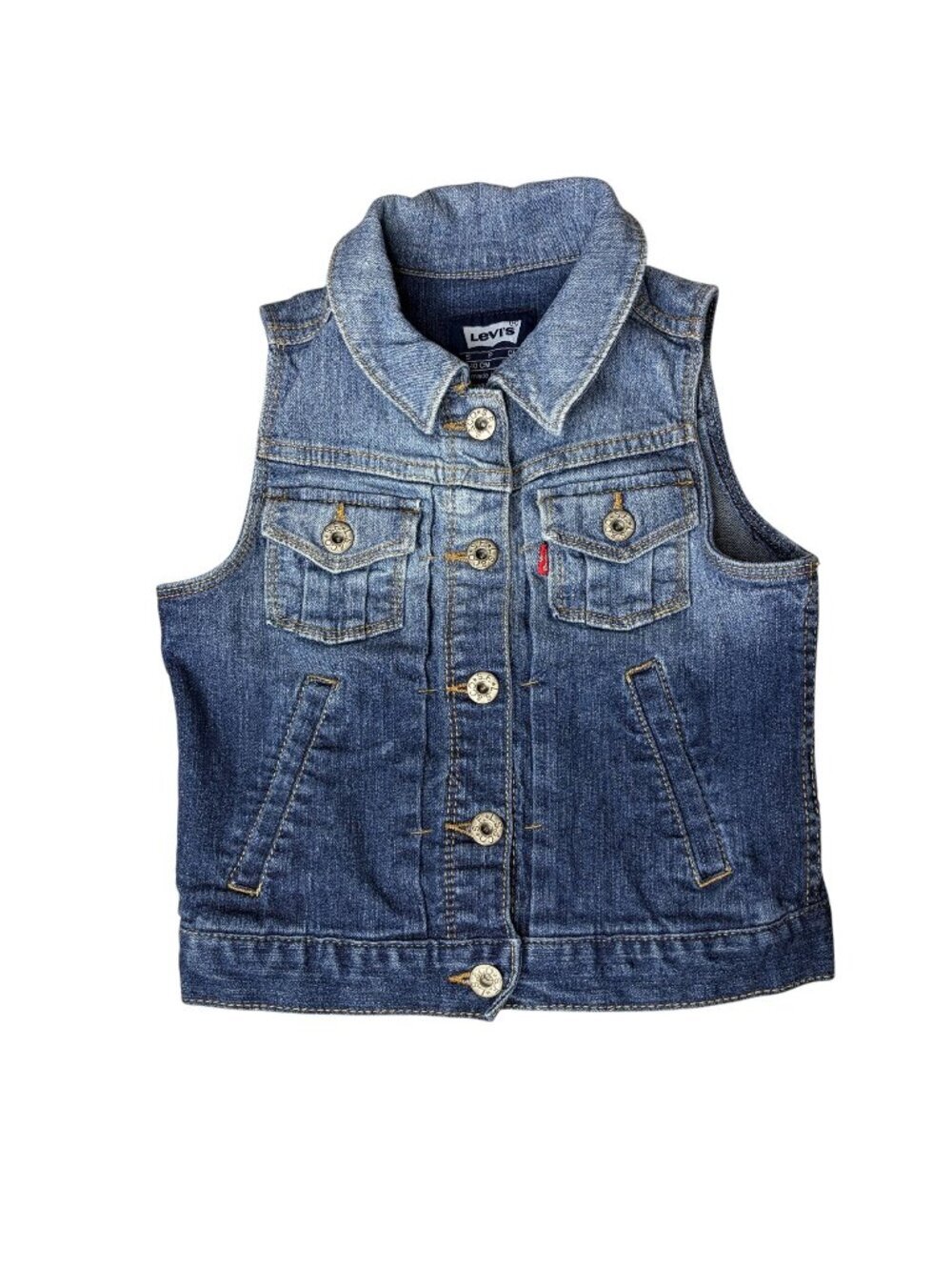 Levis Girls Denim Vest Size Small